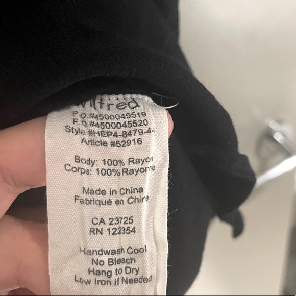 Black Wilfred Lace Trimmed Mini Dress | Aritzia | Size S - Picture 5 of 6